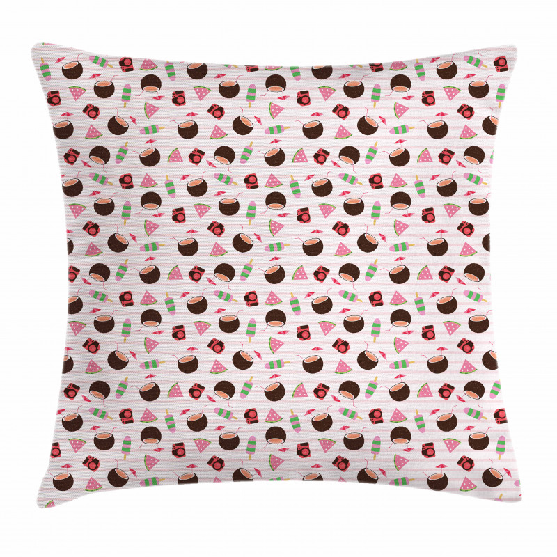 Watermelon Ice Cream Cocktail Pillow Cover
