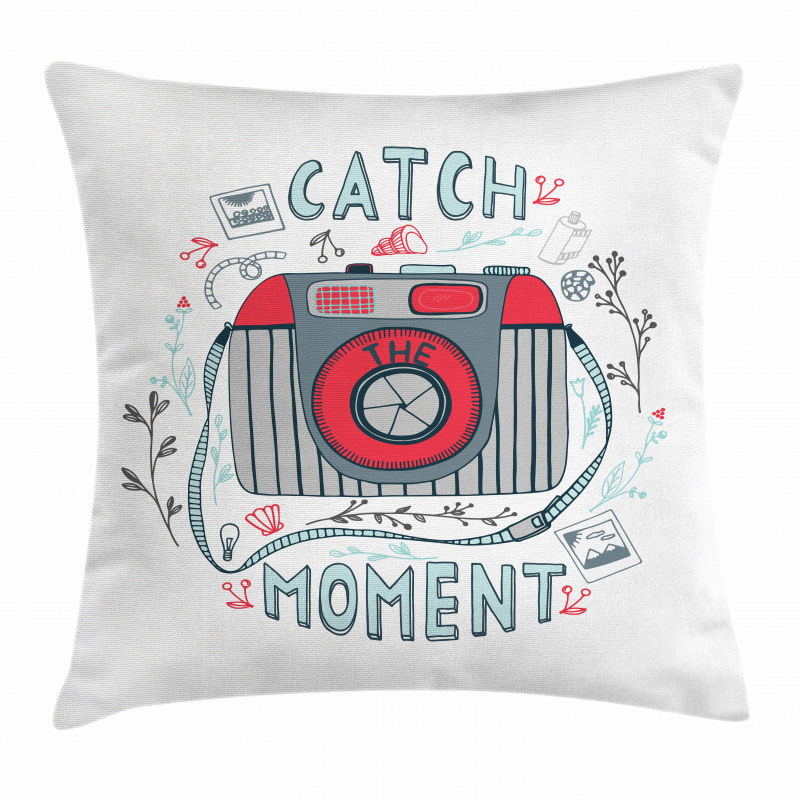 Catch the Moment Calligraphy Pillow Cover