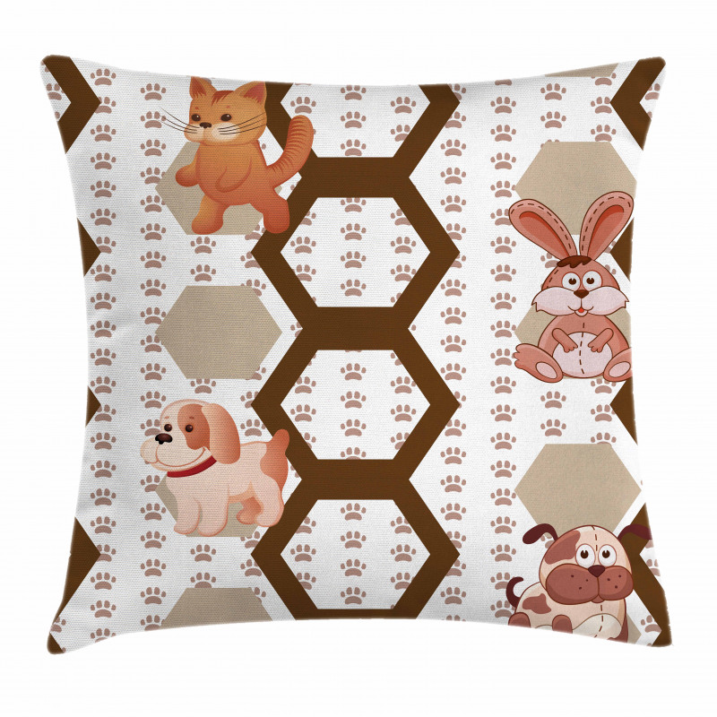 Children Animals Pillow Cover