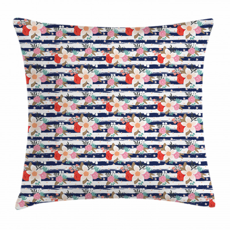 Blooming Corsage of Flowers Pillow Cover