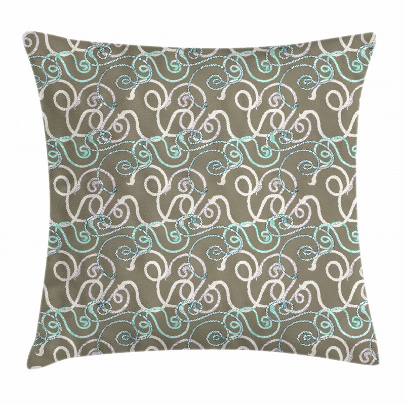 Hand-drawn Style Swirl Ropes Pillow Cover