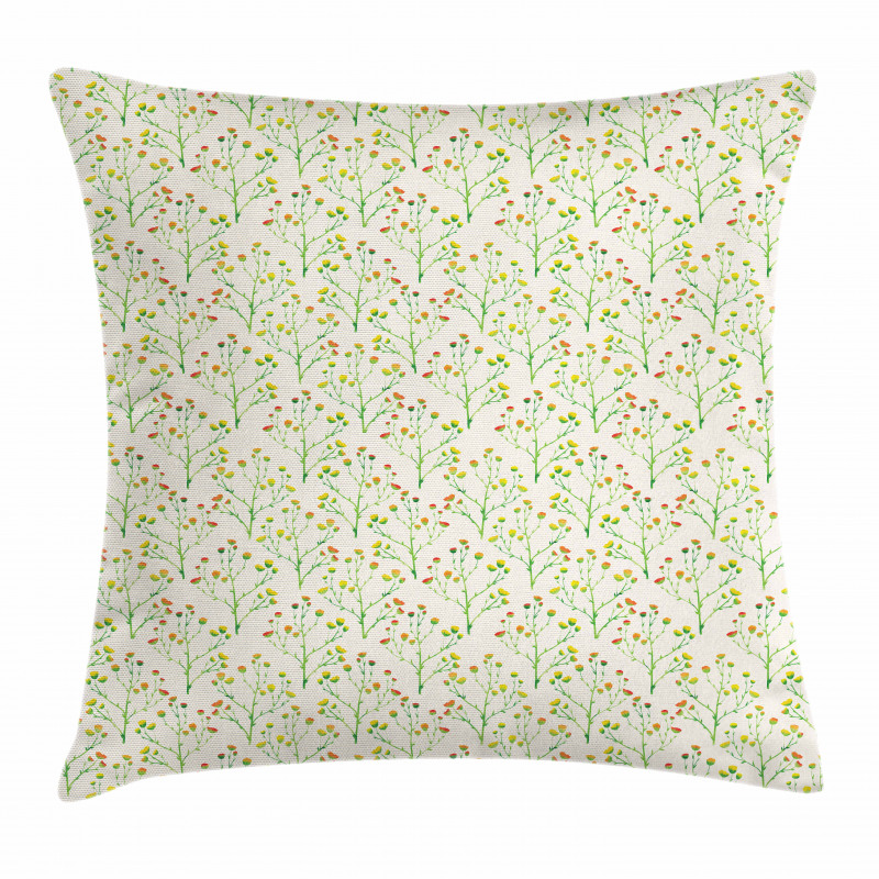 Doodle Flowers Garden Art Pillow Cover