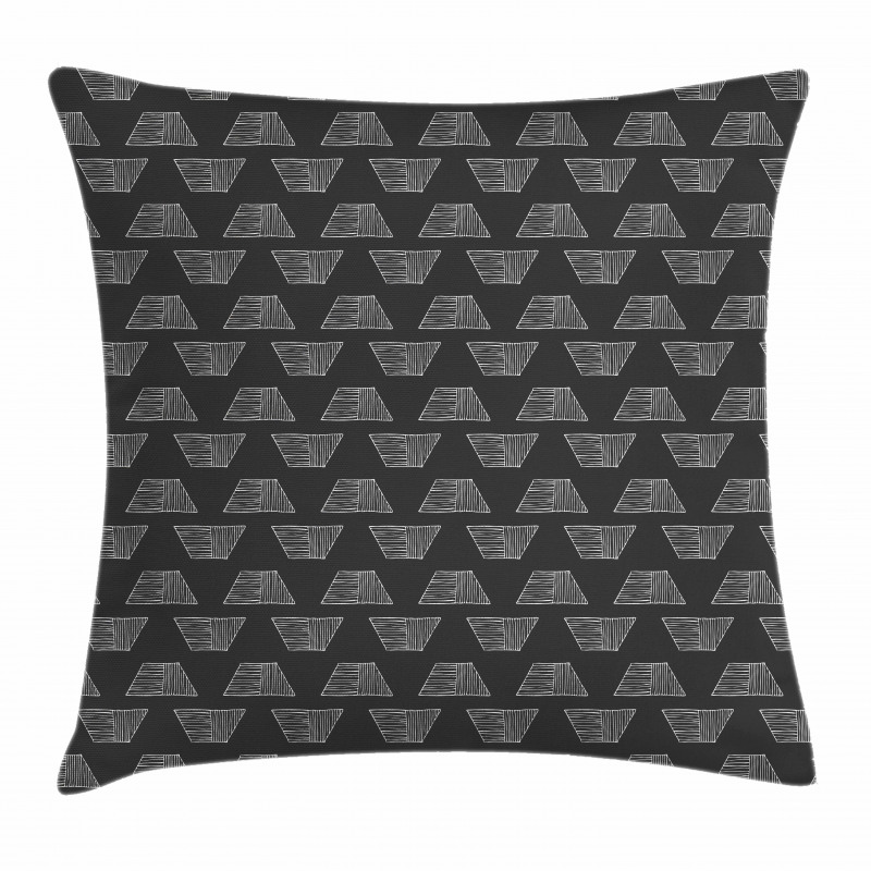 Hatched Trapezoids Pillow Cover