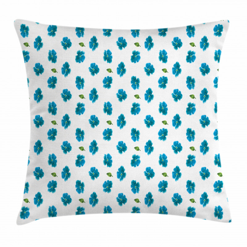 Watercolor Forget-Me-Not Pillow Cover