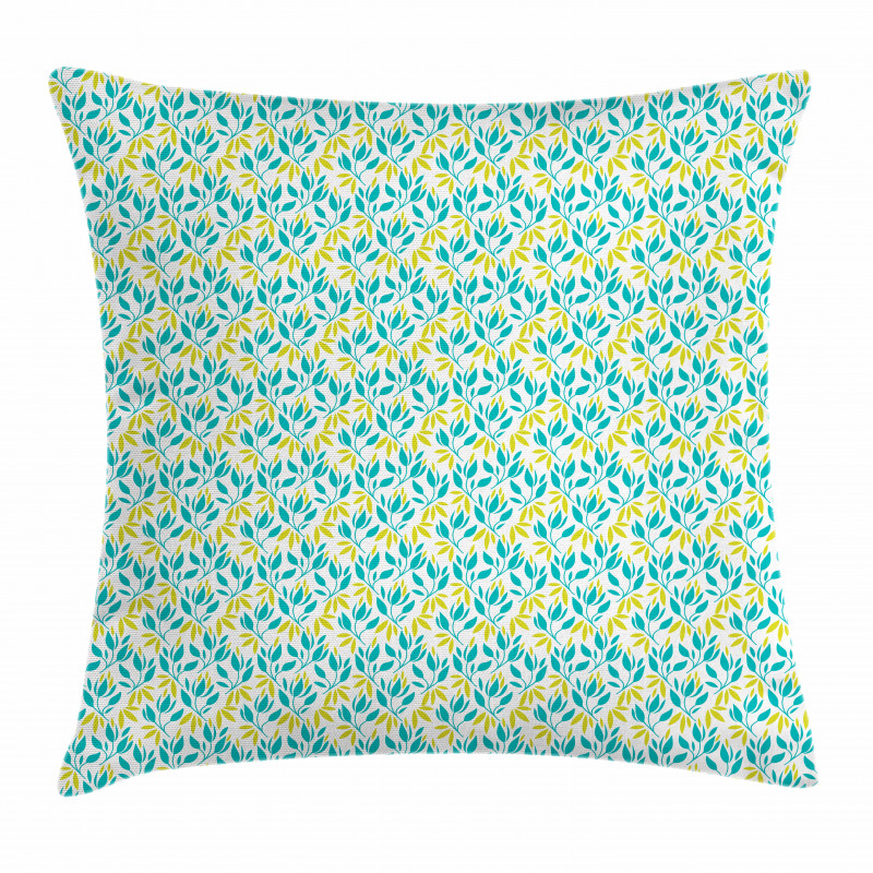 Abstract Herb Leafy Stems Pillow Cover