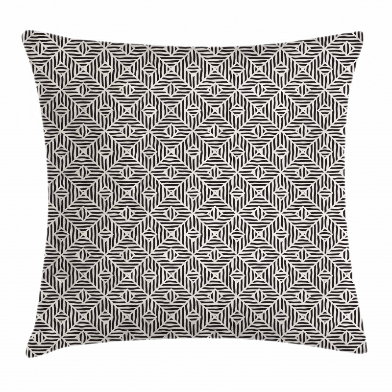 Rough Lines Tribal Doodle Pillow Cover