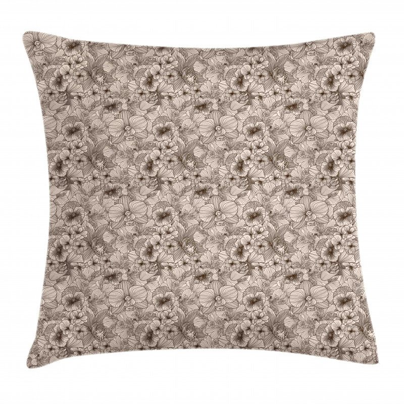 Classic Retro Spring Blooms Pillow Cover