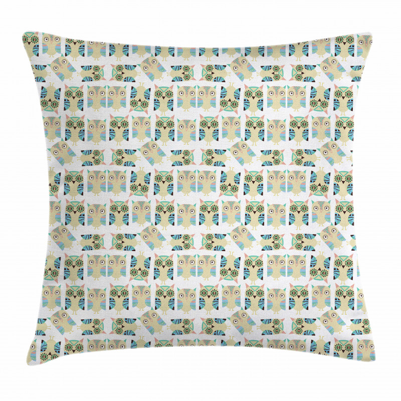 Ornamental Nursery Style Birds Pillow Cover