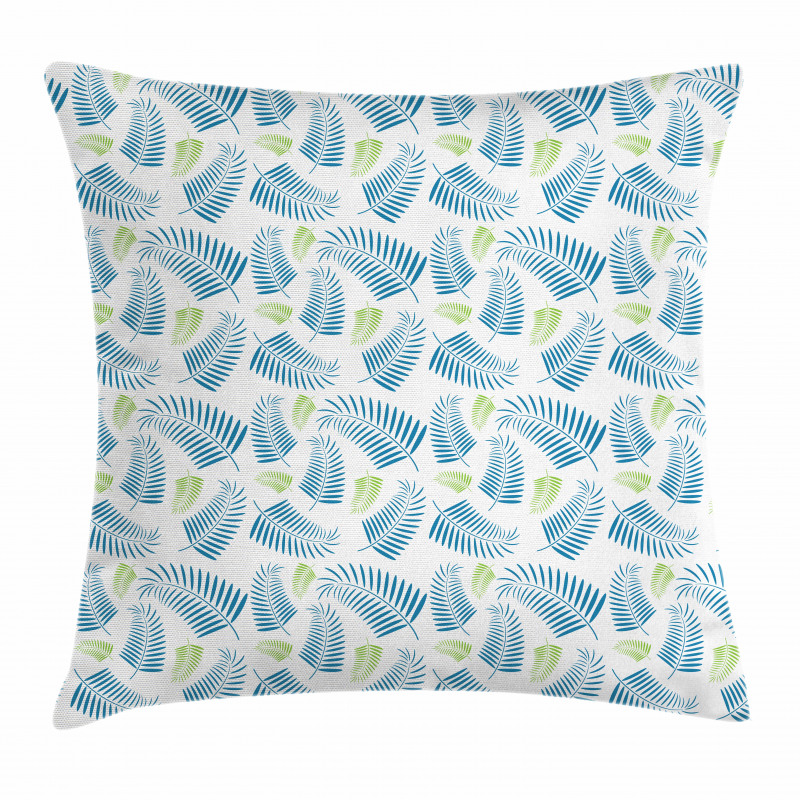 Palm Tree Leaves Pattern Pillow Cover