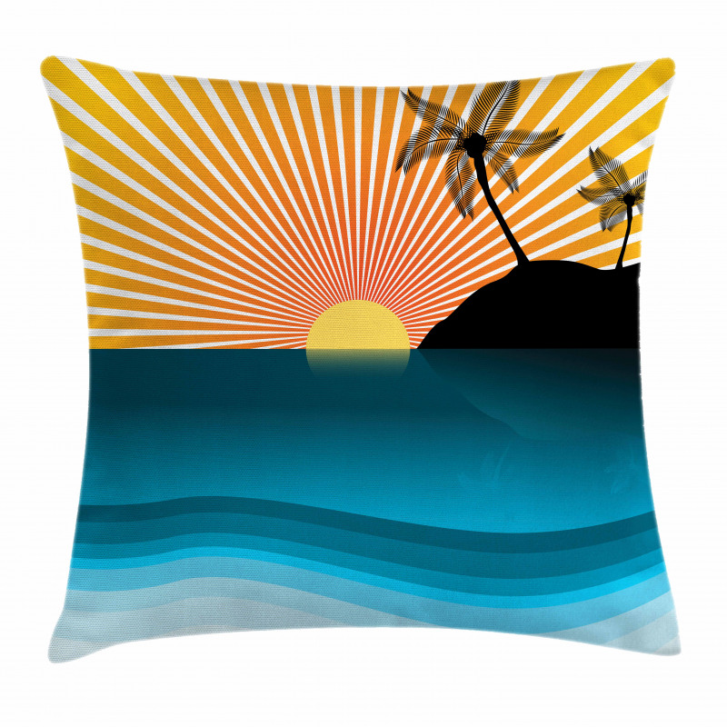 Sunset Horizon Panorama Pillow Cover