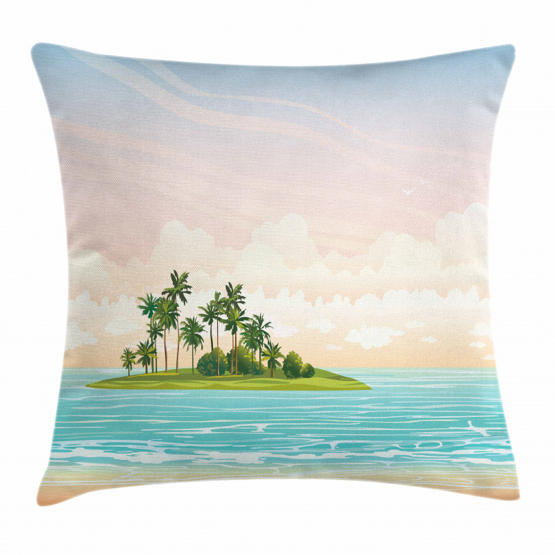Jungle at Sunset Sky Clouds Pillow Cover