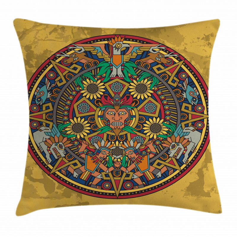 Symbolic Medallion Pillow Cover