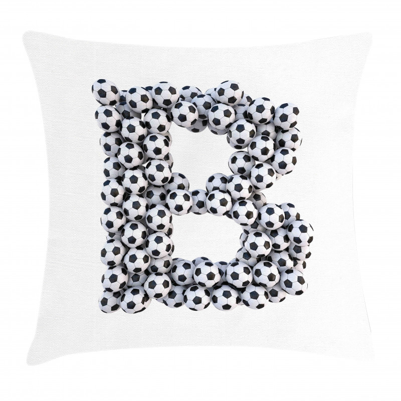 Monochrome Footballs Pillow Cover