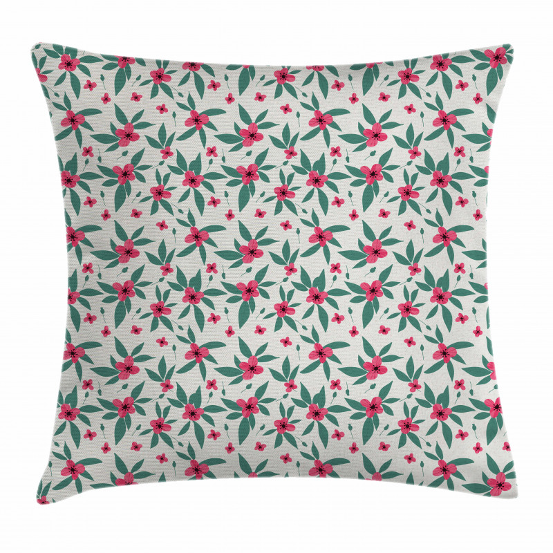 Foliage and Doodle Petals Pillow Cover
