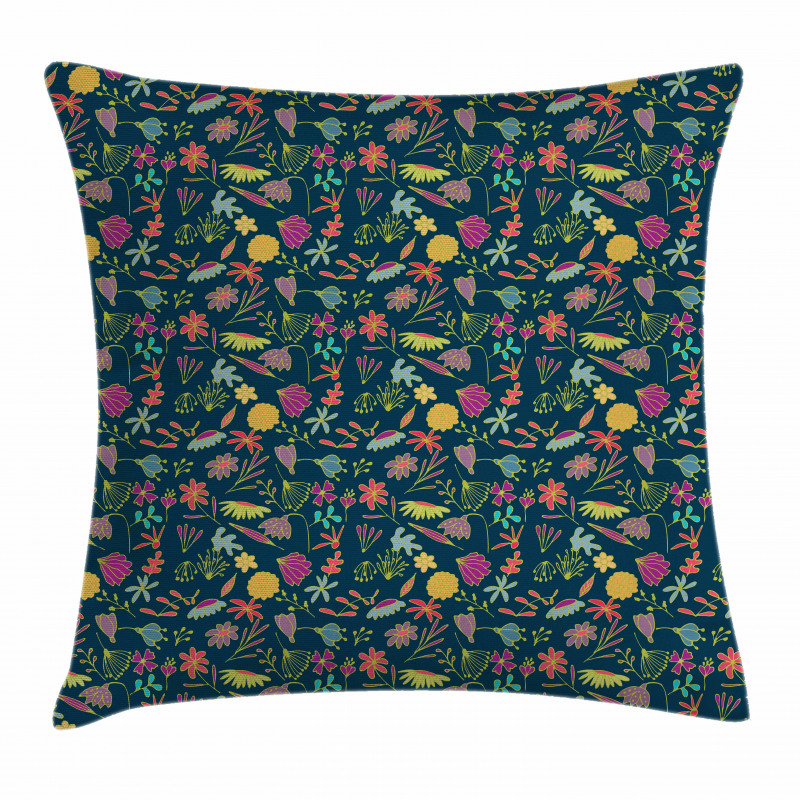 Woodland Elements Wildflower Pillow Cover