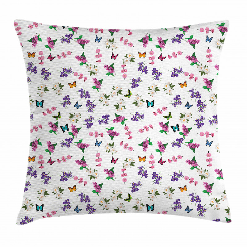 Bouquet of Spring Flowers Pillow Cover