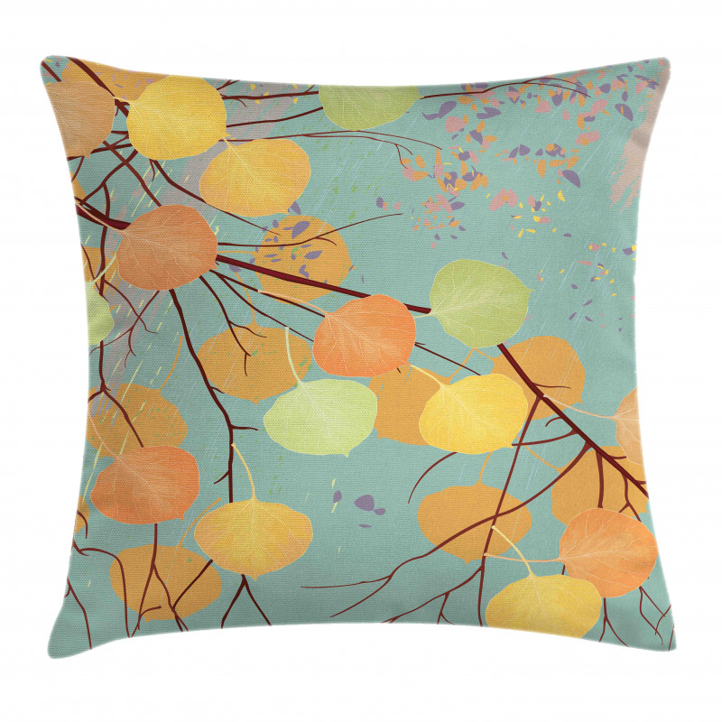 Branches Autumn Leaves Pillow Cover
