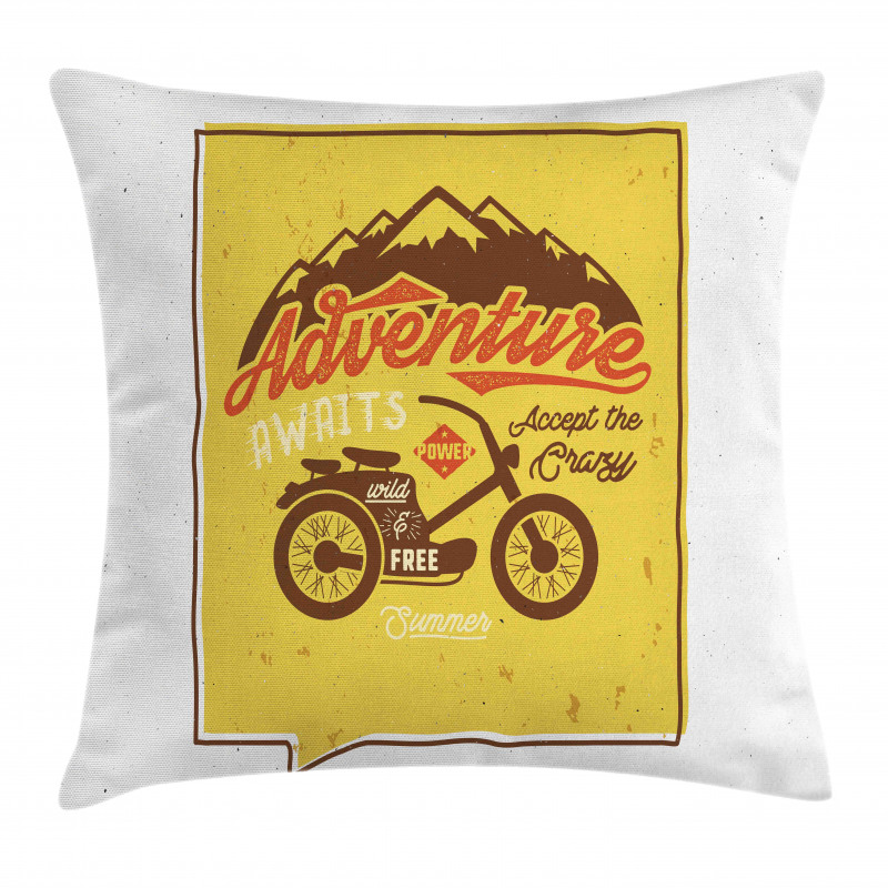 Retro Poster Words Pillow Cover