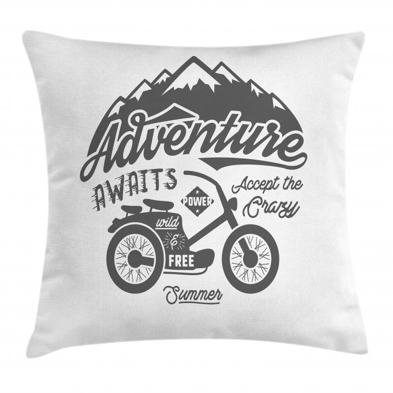 Mountains Bike Pillow Cover