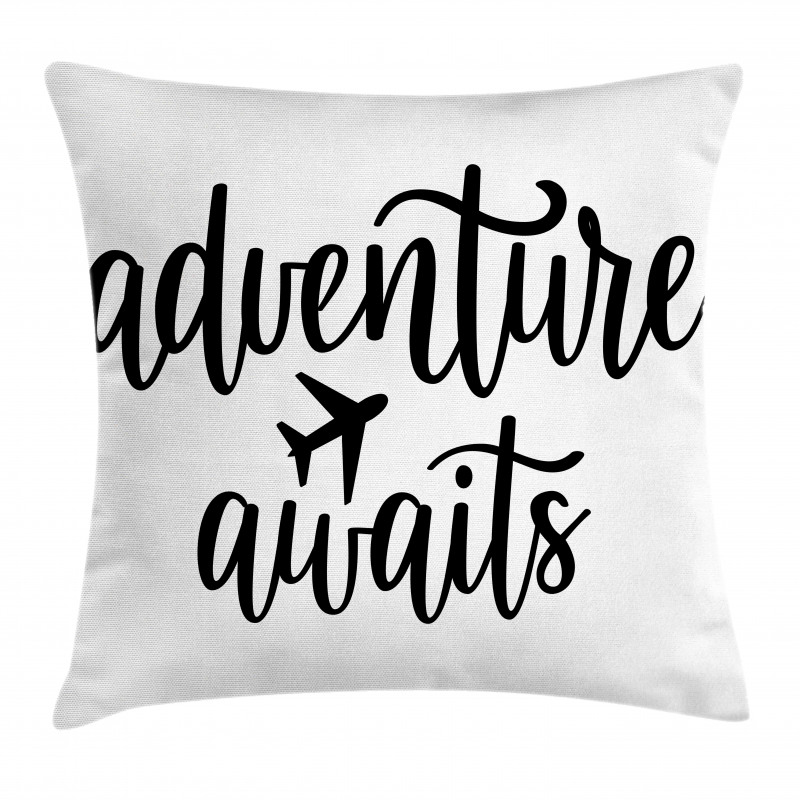 Travel Typography Pillow Cover