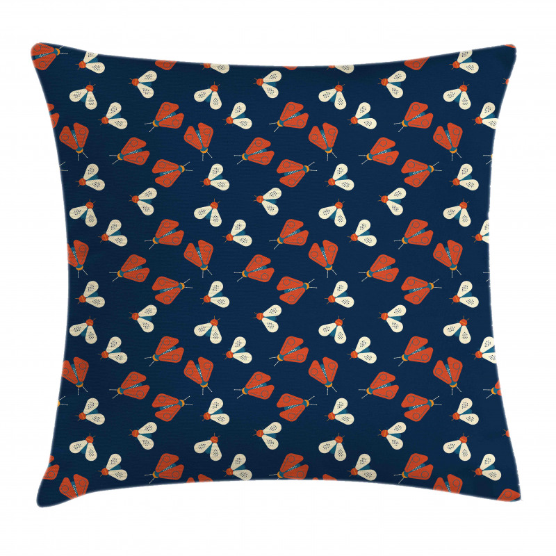 Flying Spring Insect Theme Pillow Cover