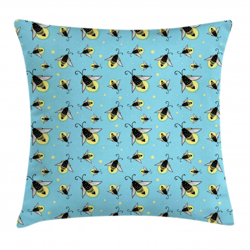 Woodland Bugs with Wings Pillow Cover