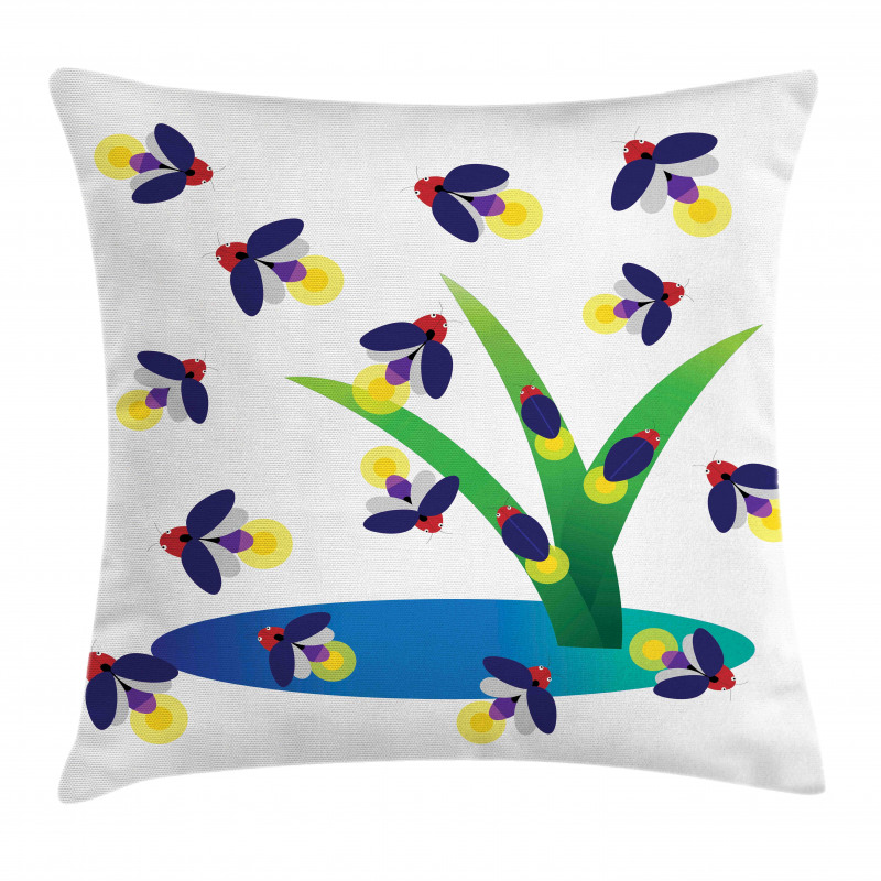 Bugs Flying Around Water Pillow Cover