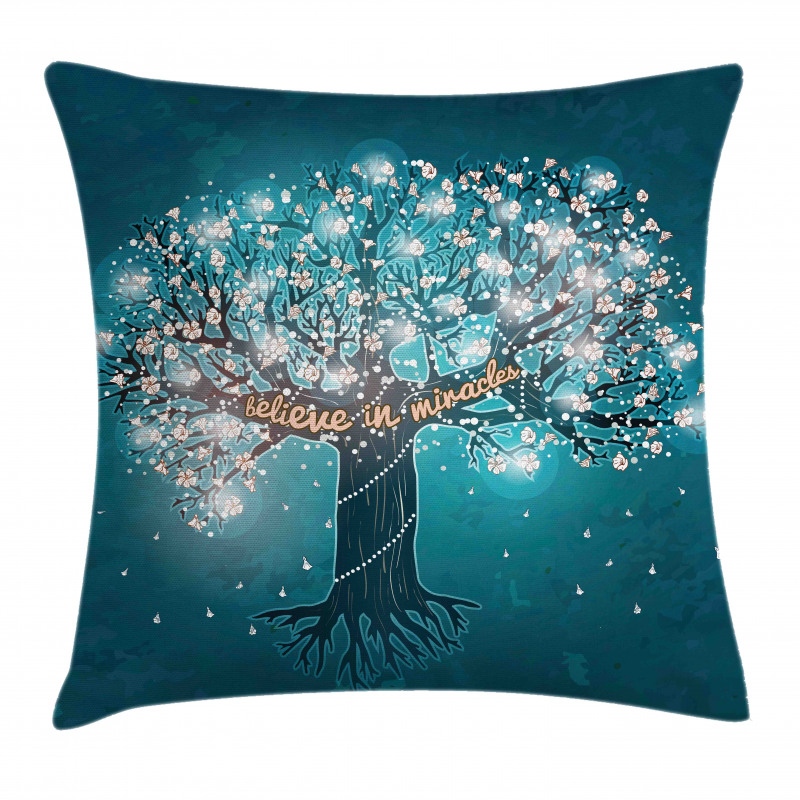 Believe in Miracles Message Pillow Cover