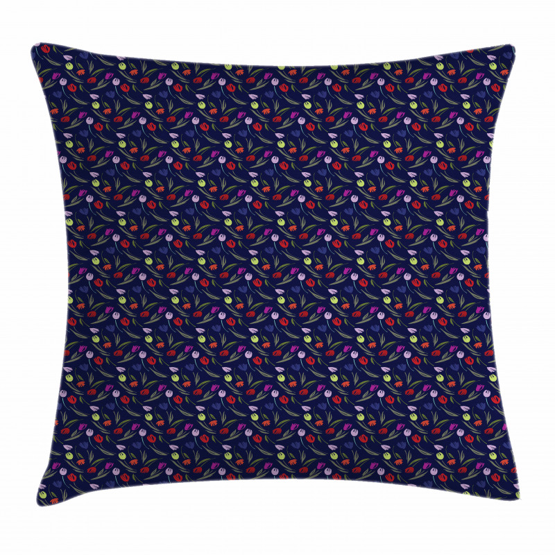 Blossoming Flowers Nature Pillow Cover