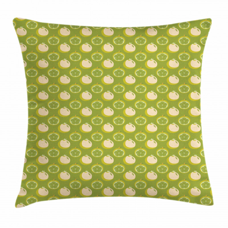 Sliced Fresh Fruits Pattern Pillow Cover