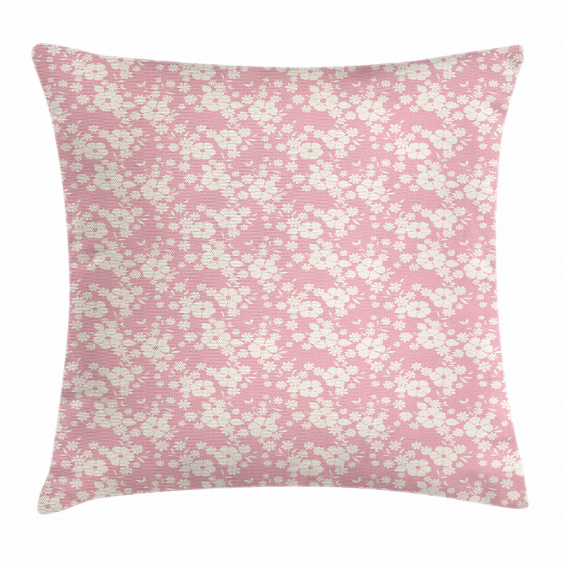 Floral Feminine Pattern Leaf Pillow Cover