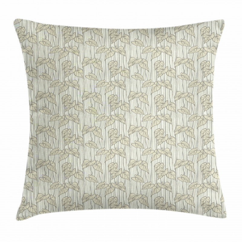 Curled Leaf Pattern Nature Pillow Cover