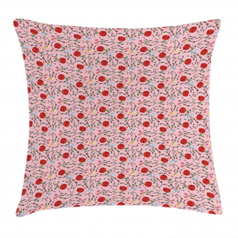 Colorful Blooms Flowers Pillow Cover