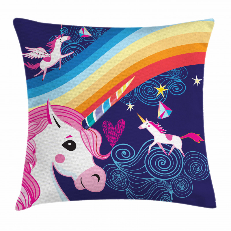 Mythical Animals in the Sky Pillow Cover