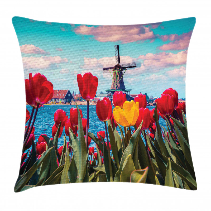 Idyllic Spring Tulips Pillow Cover