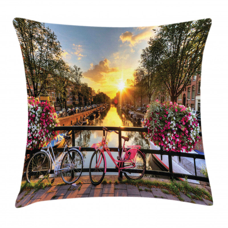 Sunrise over the City Pillow Cover