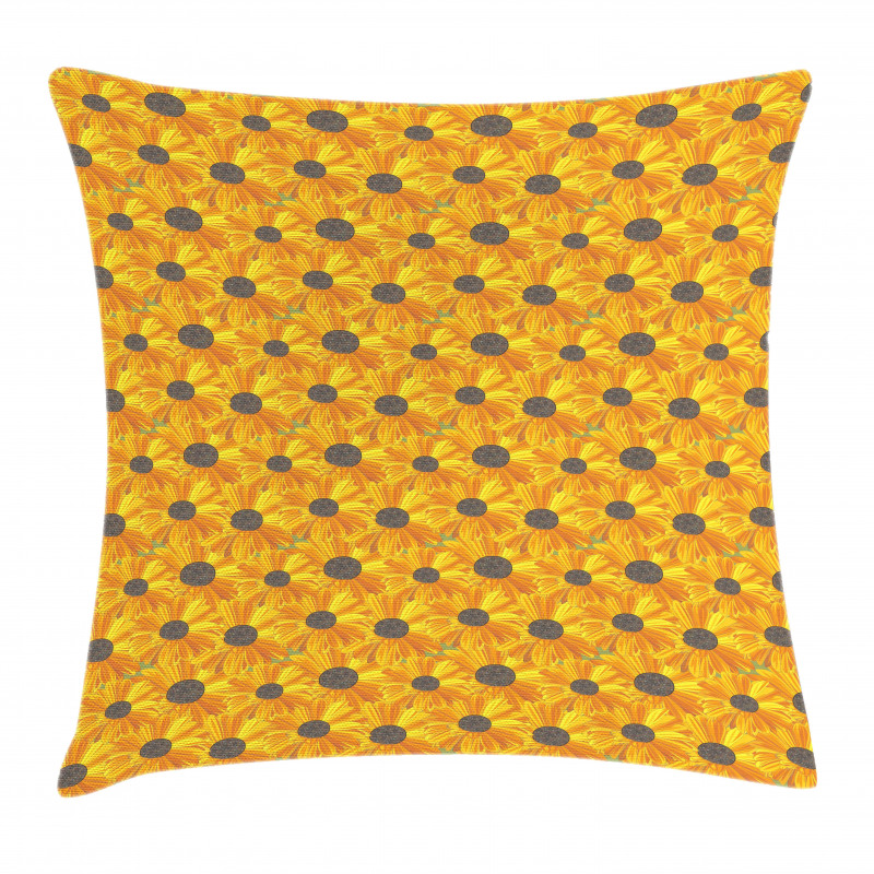 Yellow Orange Petals Pillow Cover