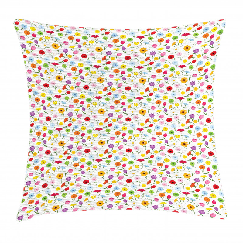 Posy of Spring Flowers Pillow Cover