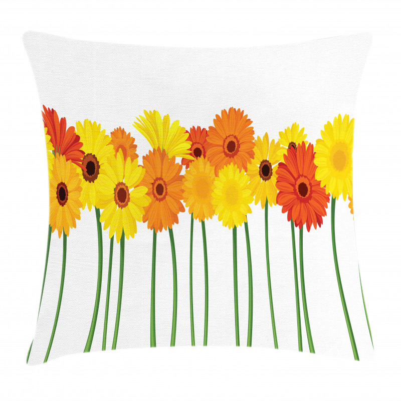 Flowers on Green Stems Pillow Cover