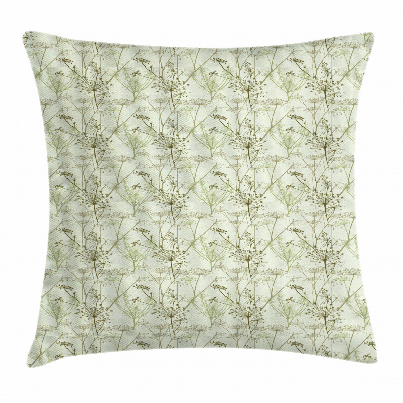 Herbal Elements Botany Motif Pillow Cover