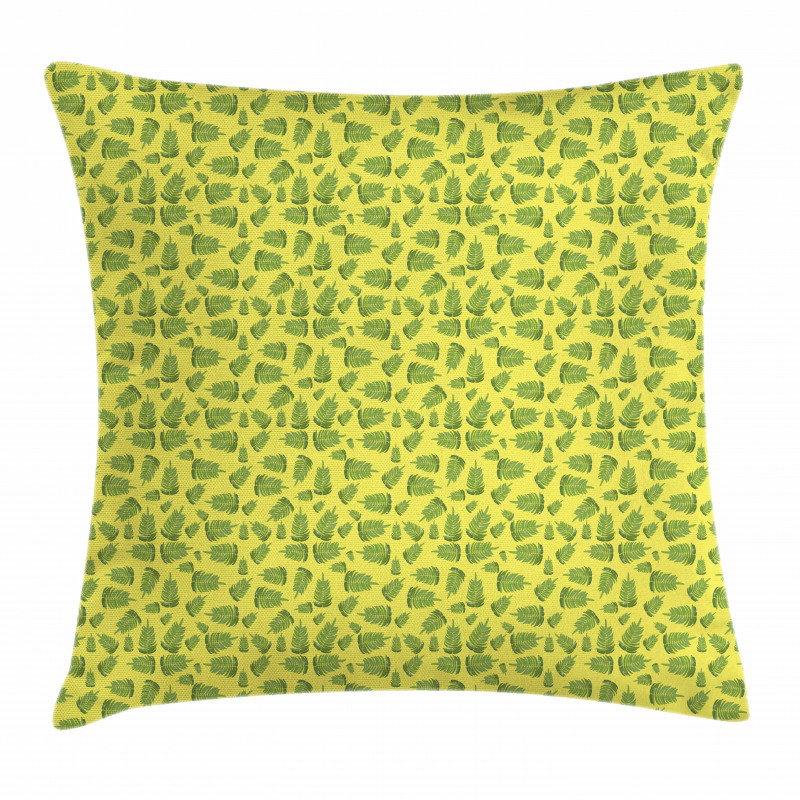 Ornate Tropical Composition Pillow Cover