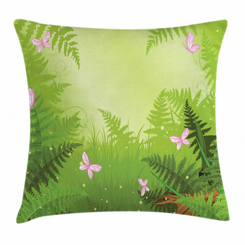 Cartoon Woodland Pattern Pillow Cover