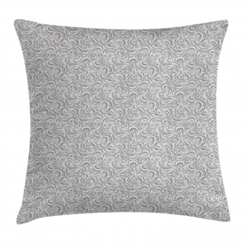 Abstract Curly Waves Ornament Pillow Cover