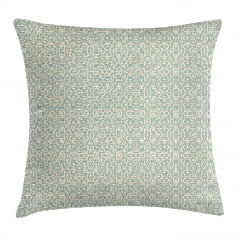 Geometric Elements Flowers Pillow Cover