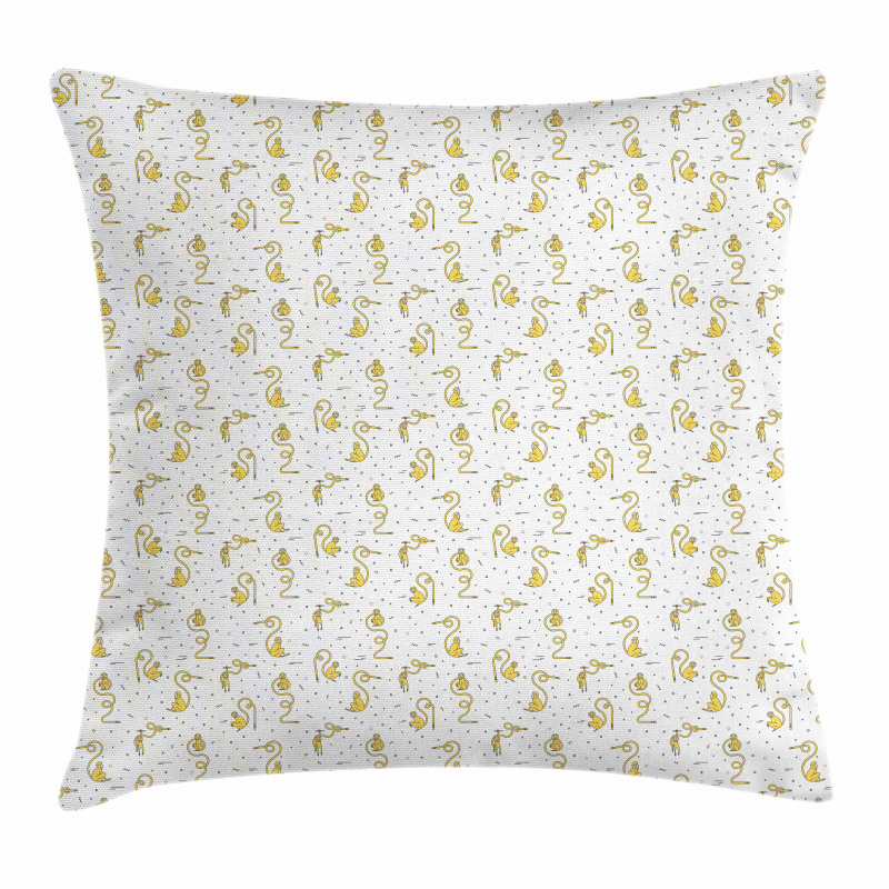 Funny Animals Geometrical Pillow Cover