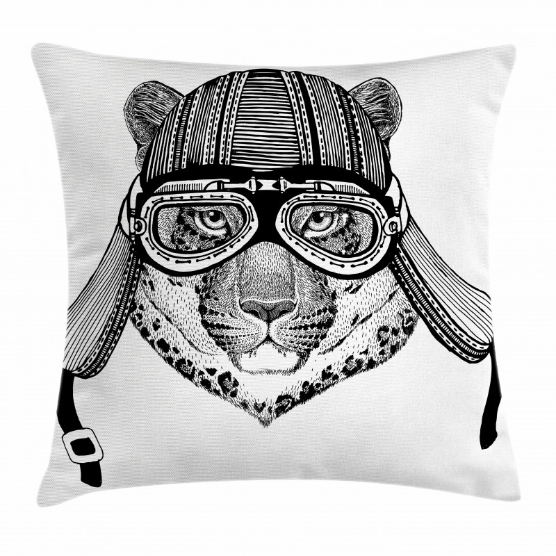 Hipster Cat Modern Design Pillow Cover