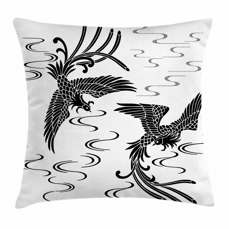 Egyptian Oriental Birds Pillow Cover