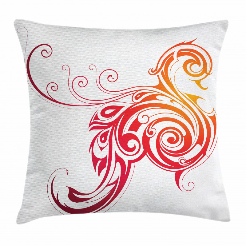 Bird Swirly Wings Pillow Cover