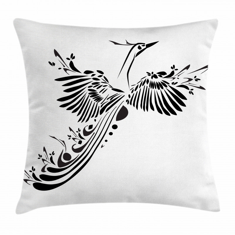 Minimalist Mystic Bird Fly Pillow Cover