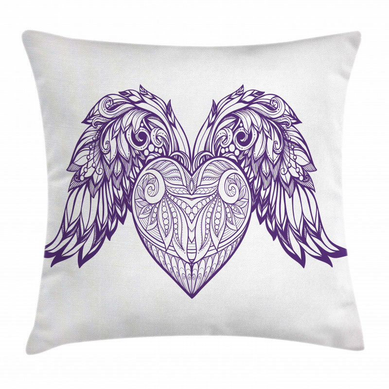 Heart Botany Ornate Pillow Cover